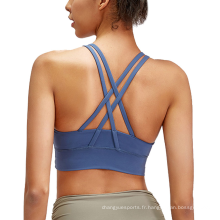 Femmes sportswear rapide sèche respirant de salle de gym pour les femmes entraîneurs de fitness sport yoga yoga top support repoussé de sport rembourré